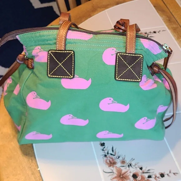 Dooney & Bourke-Green and Pink Vintage Purse Pre-loved. - Picture 2 of 16